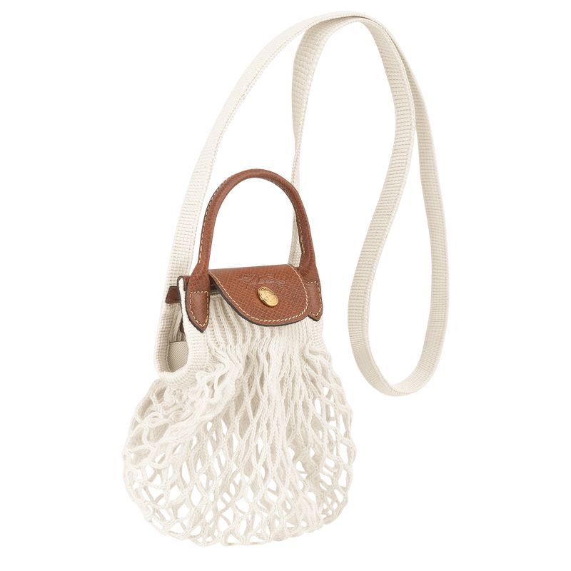 Women Longchamp Le Pliage Filet Xs Mesh Bag Cream | Ireland-923NPDEZB