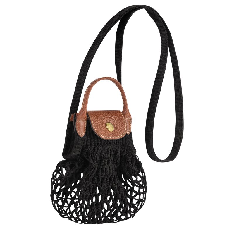 Women Longchamp Le Pliage Filet Xs Mesh Bag Black | Ireland-148BRVUPT