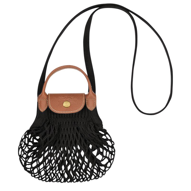 Women Longchamp Le Pliage Filet Xs Mesh Bag Black | Ireland-148BRVUPT