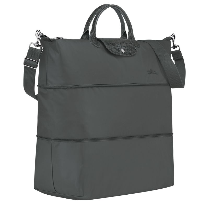Women Longchamp Le Pliage Green Expandable Travel Bag Deep Grey | Ireland-710JQEWMB