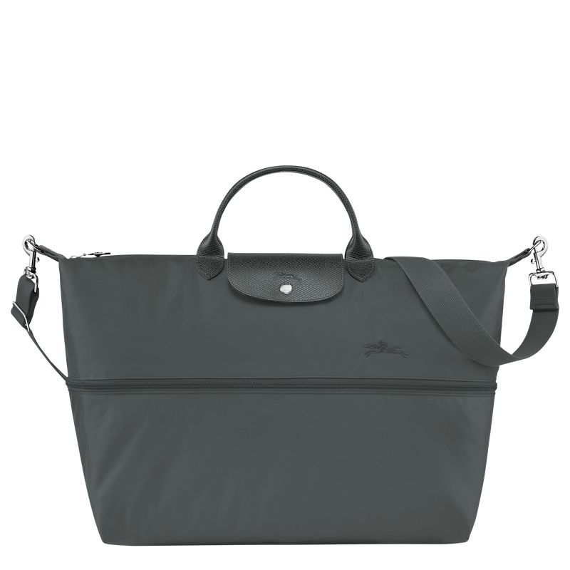 Women Longchamp Le Pliage Green Expandable Travel Bag Deep Grey | Ireland-710JQEWMB