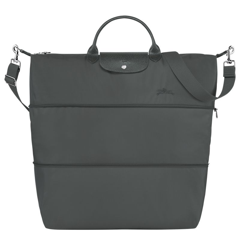 Women Longchamp Le Pliage Green Expandable Travel Bag Deep Grey | Ireland-710JQEWMB
