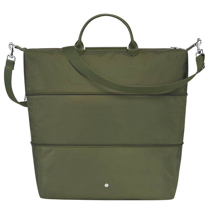 Women Longchamp Le Pliage Green Expandable Travel Bag Dark Green | Ireland-532CUTVAN