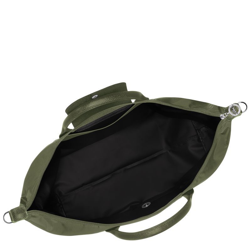 Women Longchamp Le Pliage Green Expandable Travel Bag Dark Green | Ireland-532CUTVAN