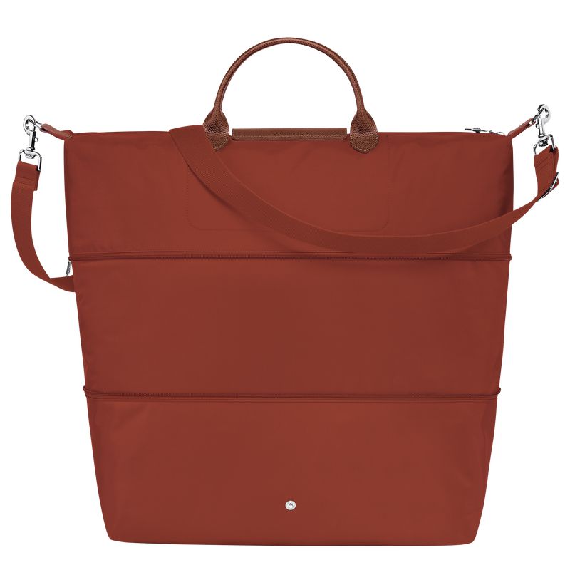 Women Longchamp Le Pliage Green Expandable Travel Bag Brown | Ireland-907EMYFTV