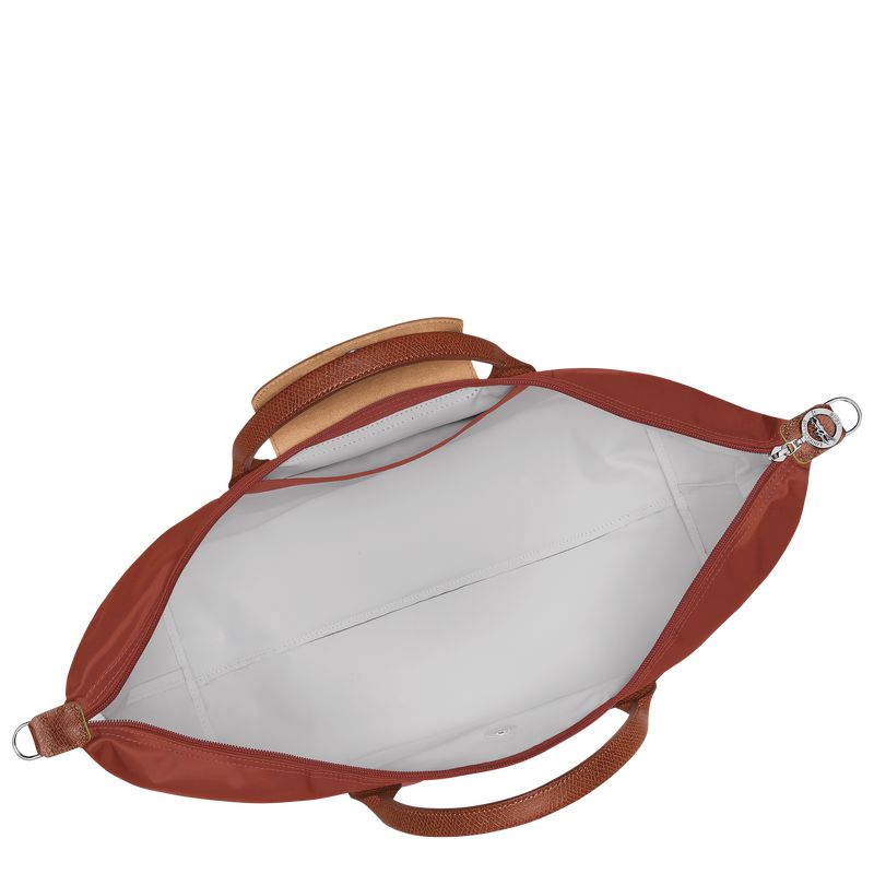 Women Longchamp Le Pliage Green Expandable Travel Bag Brown | Ireland-907EMYFTV