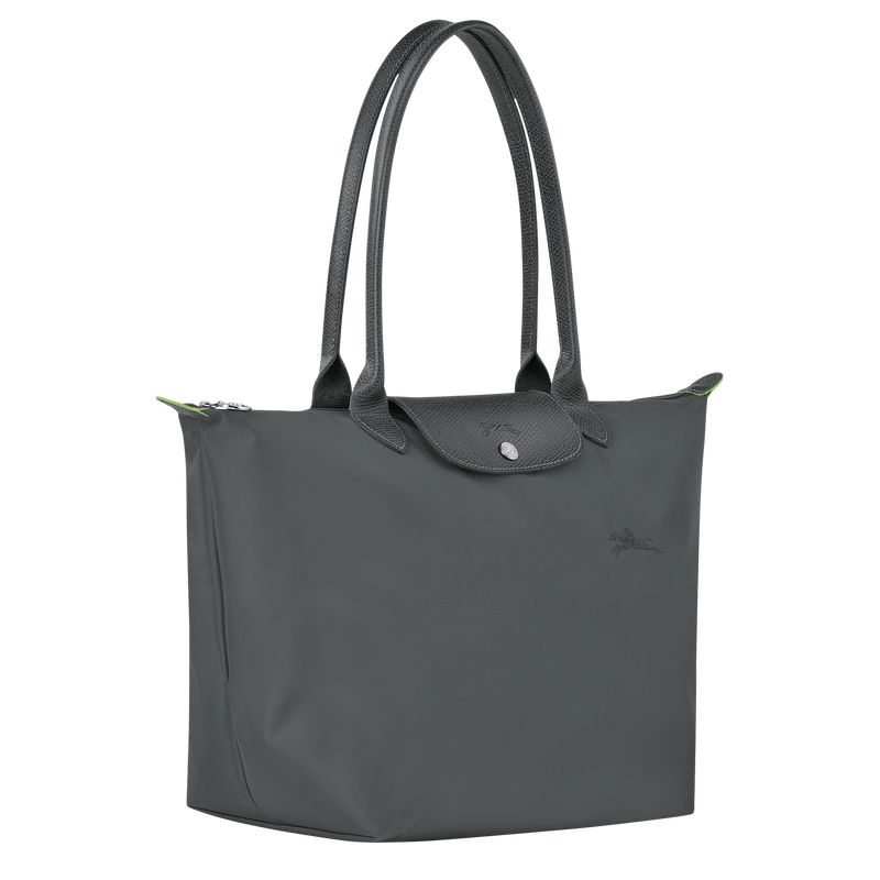Women Longchamp Le Pliage Green L Tote Bag Deep Grey | Ireland-356WRIQCL
