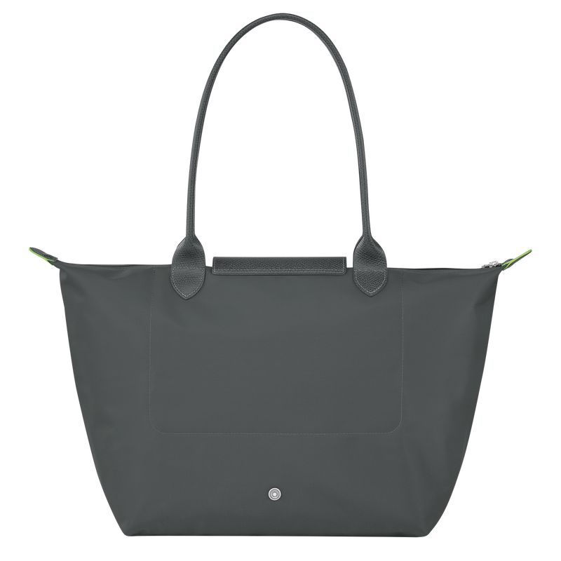 Women Longchamp Le Pliage Green L Tote Bag Deep Grey | Ireland-356WRIQCL