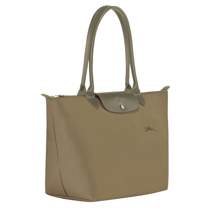 Women Longchamp Le Pliage Green L Tote Bag Olive | Ireland-970UNZTFC