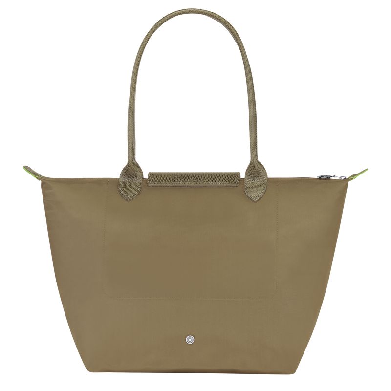 Women Longchamp Le Pliage Green L Tote Bag Olive | Ireland-970UNZTFC