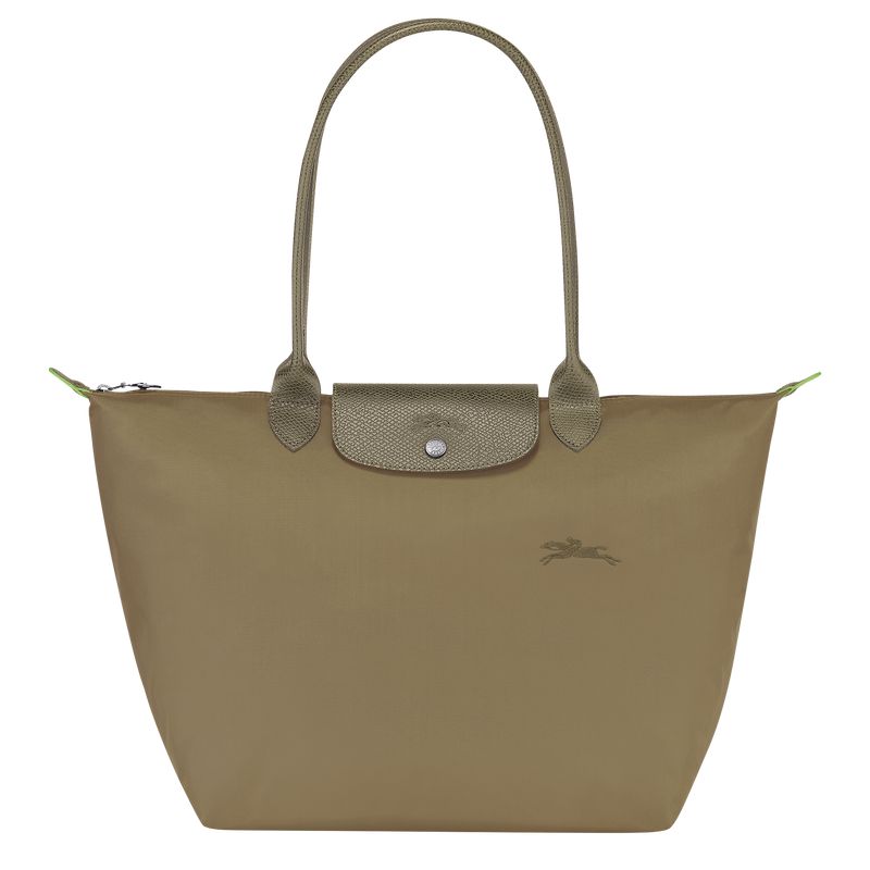 Women Longchamp Le Pliage Green L Tote Bag Olive | Ireland-970UNZTFC