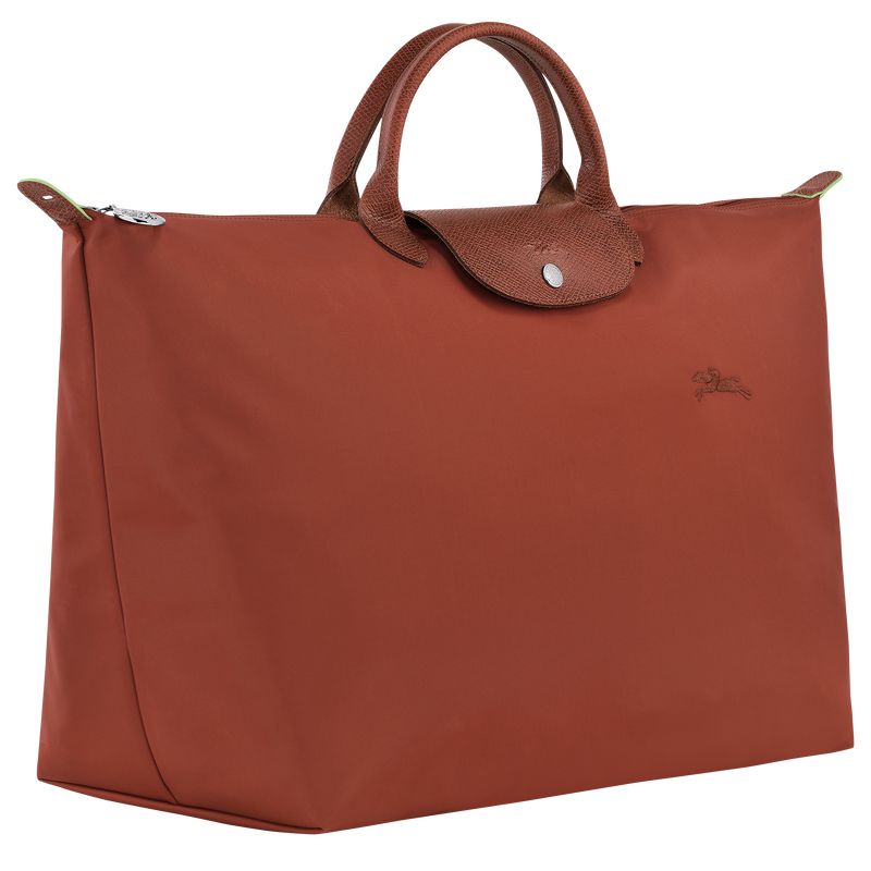 Women Longchamp Le Pliage Green L Travel Bag Brown | Ireland-690ZUOGIN