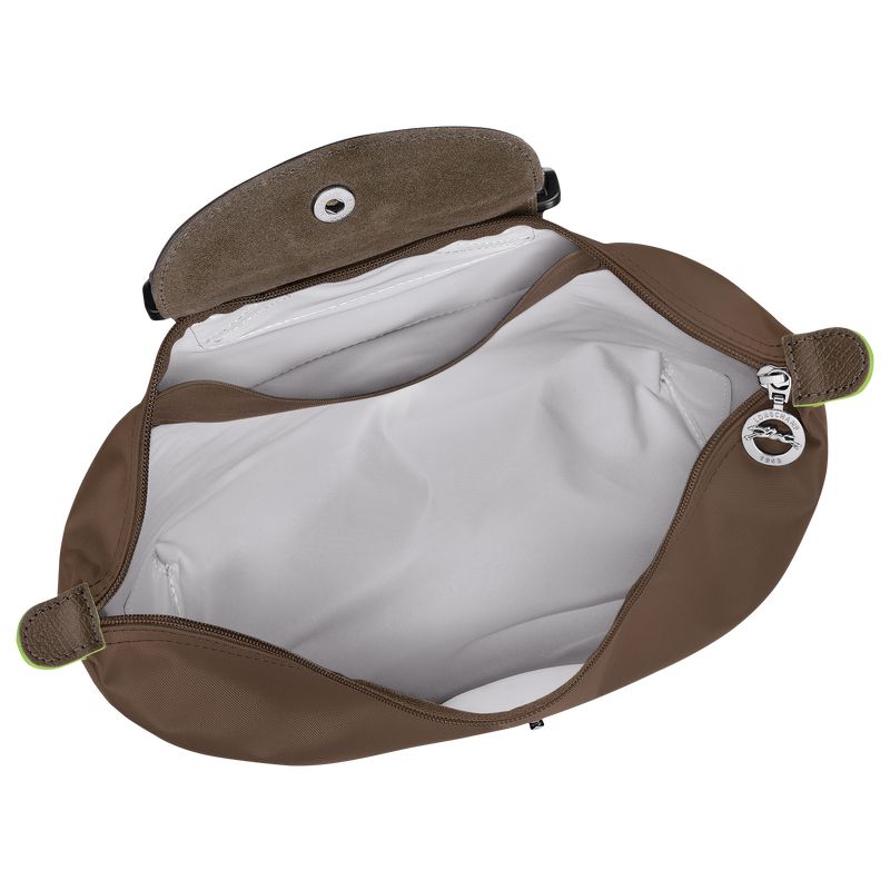 Women Longchamp Le Pliage Green M Backpack Dark Brown | Ireland-742OAFQZP