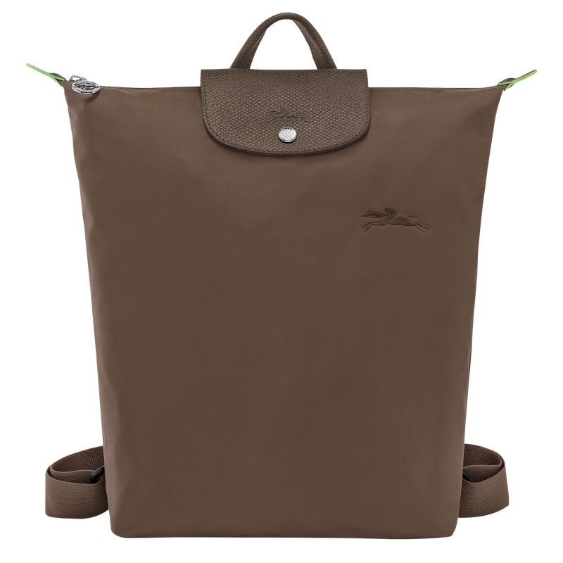 Women Longchamp Le Pliage Green M Backpack Dark Brown | Ireland-742OAFQZP