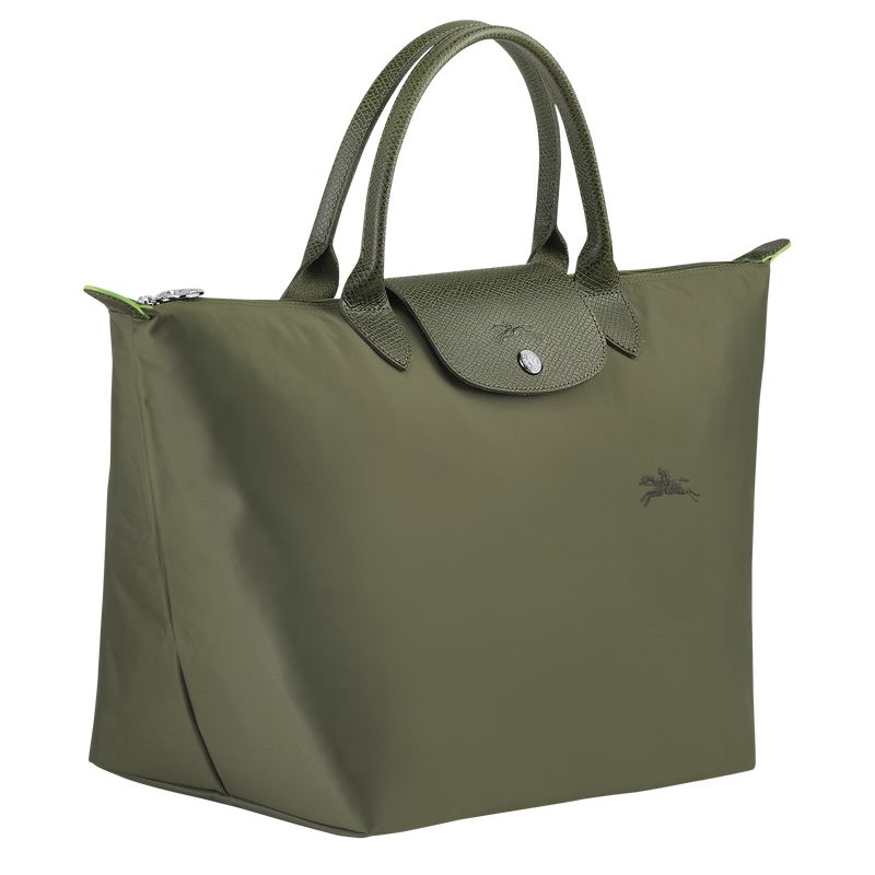 Women Longchamp Le Pliage Green M Handbag Dark Green | Ireland-718YQRALN