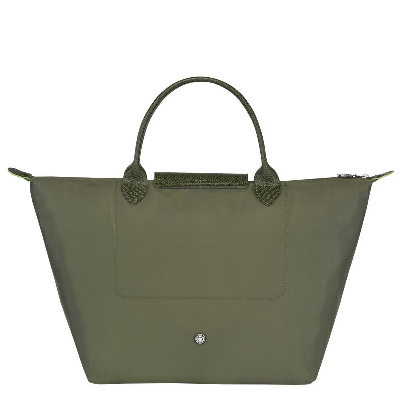 Women Longchamp Le Pliage Green M Handbag Dark Green | Ireland-718YQRALN