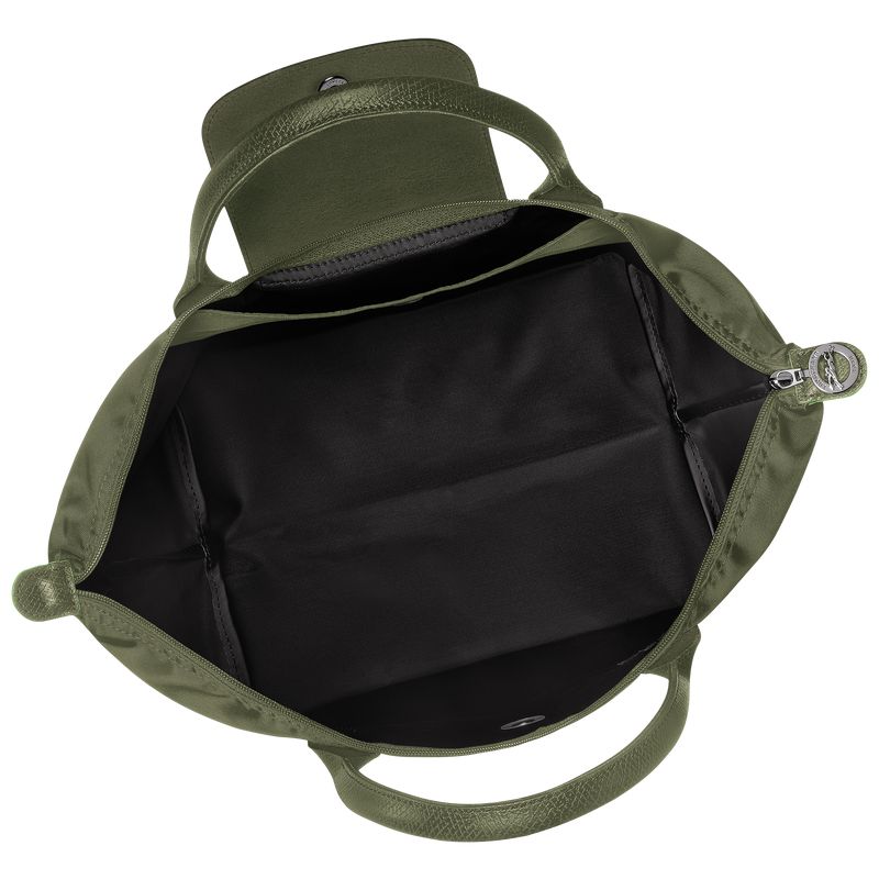 Women Longchamp Le Pliage Green M Handbag Dark Green | Ireland-718YQRALN