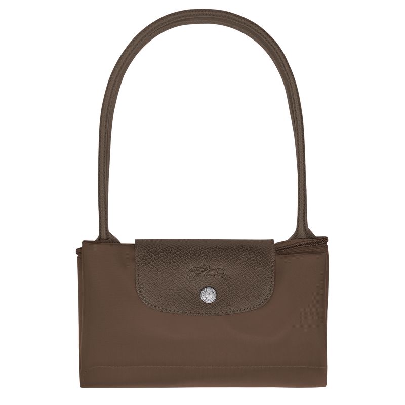 Women Longchamp Le Pliage Green M Tote Bag Dark Brown | Ireland-045HLXKMF