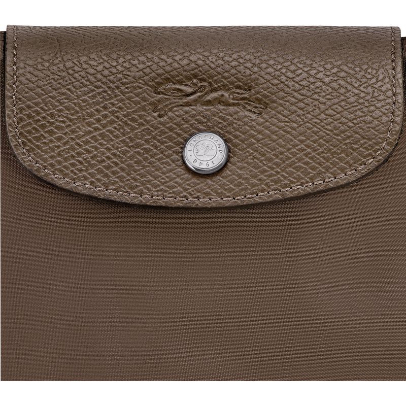 Women Longchamp Le Pliage Green M Tote Bag Dark Brown | Ireland-962TPVHYQ