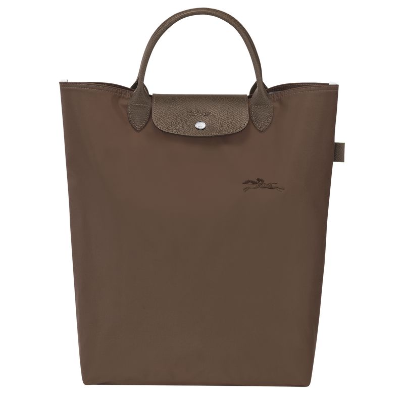 Women Longchamp Le Pliage Green M Tote Bag Dark Brown | Ireland-962TPVHYQ