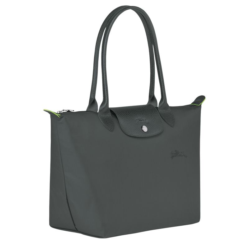 Women Longchamp Le Pliage Green M Tote Bag Deep Grey | Ireland-894DMORCF