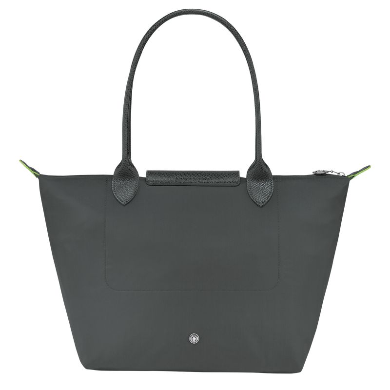 Women Longchamp Le Pliage Green M Tote Bag Deep Grey | Ireland-894DMORCF