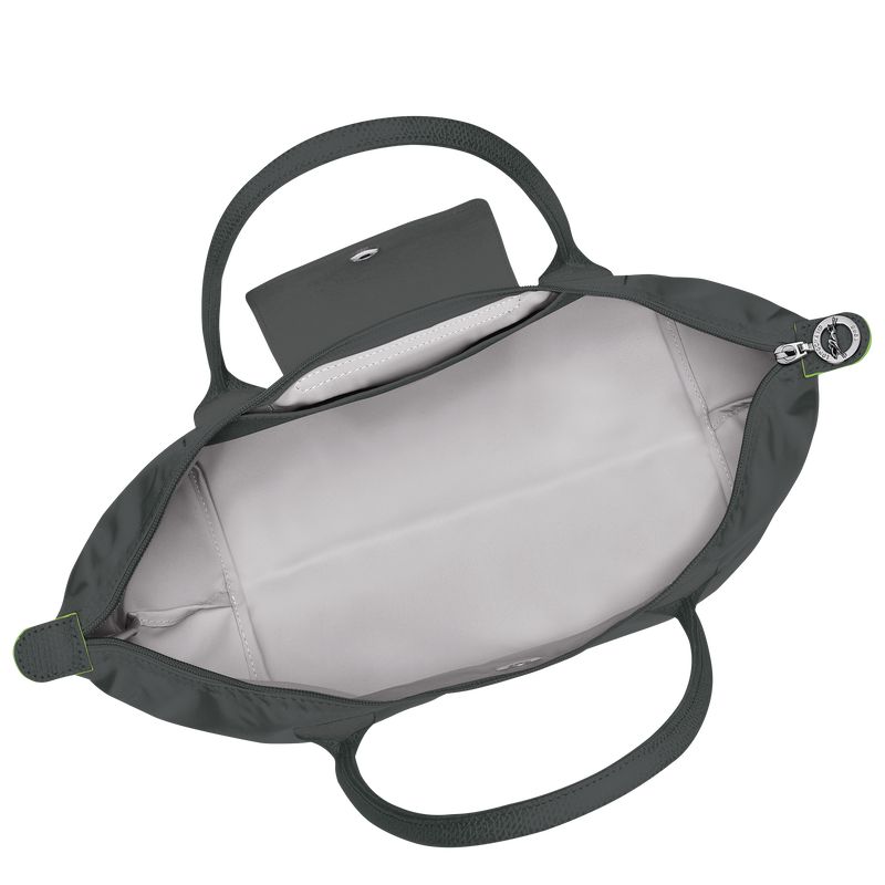 Women Longchamp Le Pliage Green M Tote Bag Deep Grey | Ireland-894DMORCF