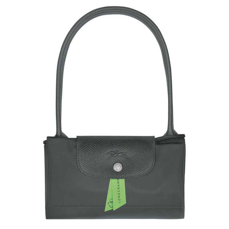 Women Longchamp Le Pliage Green M Tote Bag Deep Grey | Ireland-894DMORCF