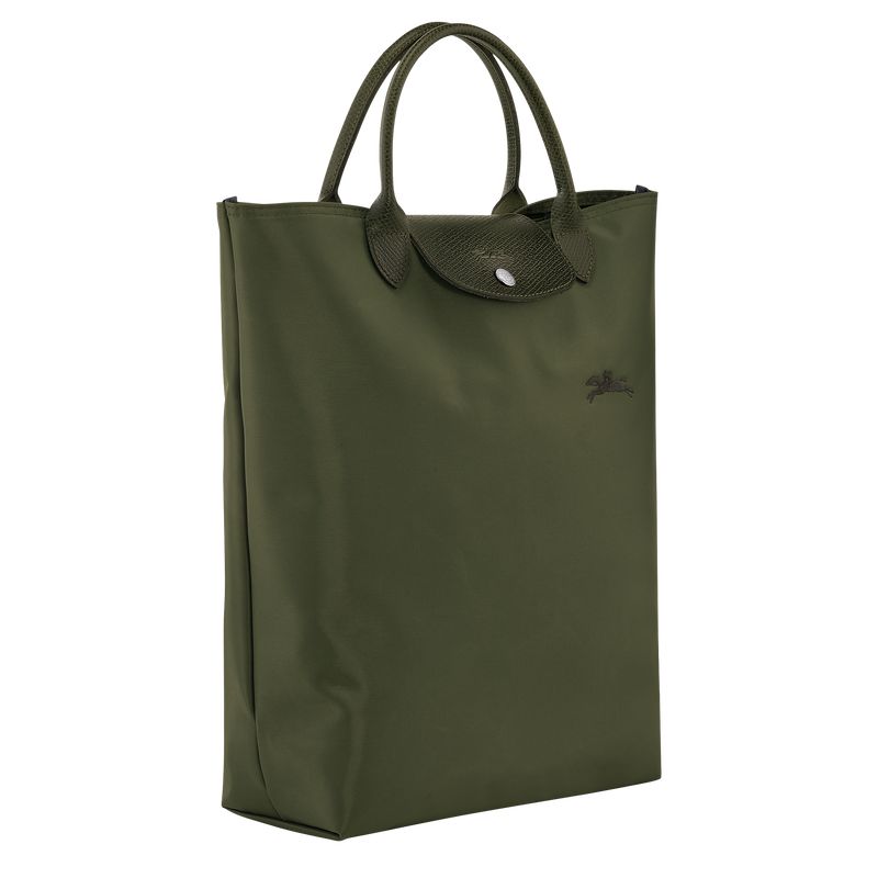 Women Longchamp Le Pliage Green M Tote Bag Dark Green | Ireland-628OASLNG