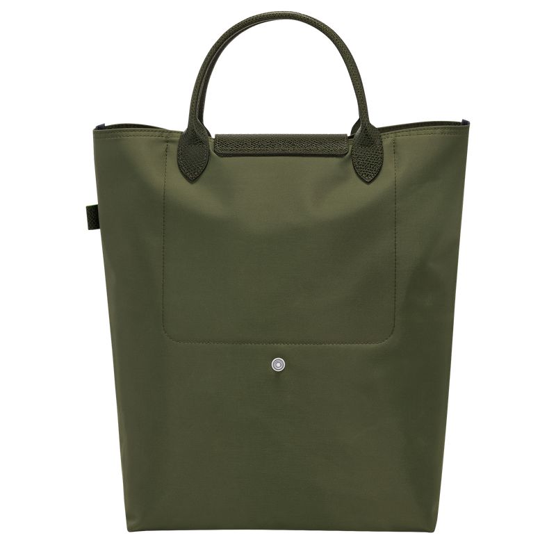 Women Longchamp Le Pliage Green M Tote Bag Dark Green | Ireland-628OASLNG