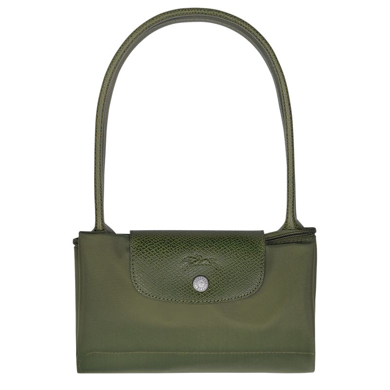 Women Longchamp Le Pliage Green M Tote Bag Dark Green | Ireland-829KTOVNZ