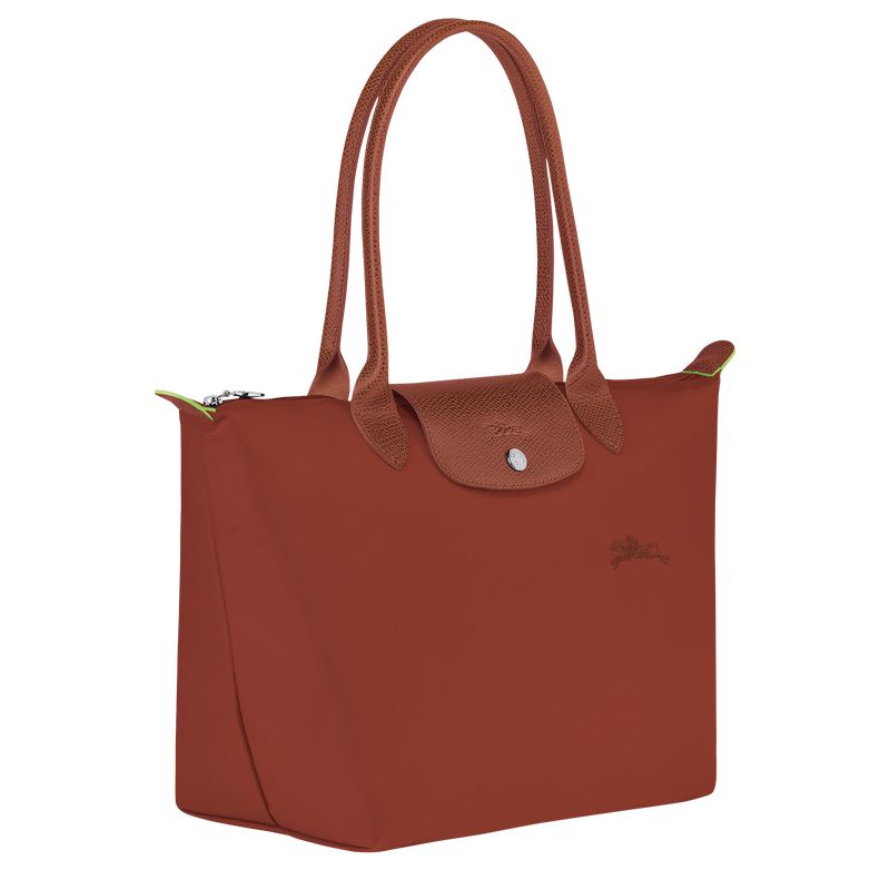 Women Longchamp Le Pliage Green M Tote Bag Brown | Ireland-017DZAIGF