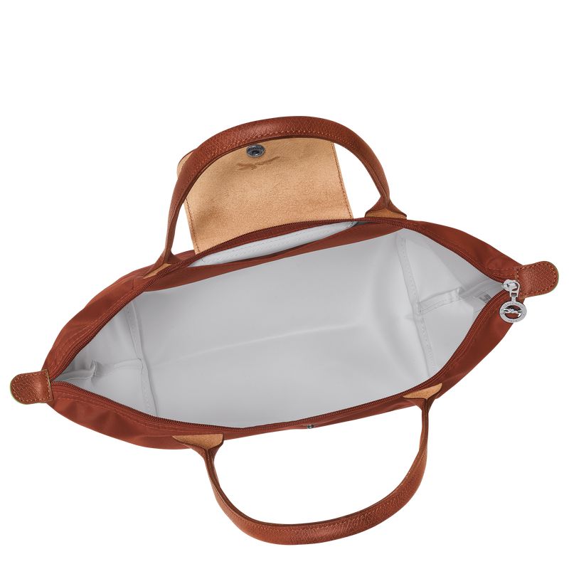 Women Longchamp Le Pliage Green M Tote Bag Brown | Ireland-017DZAIGF