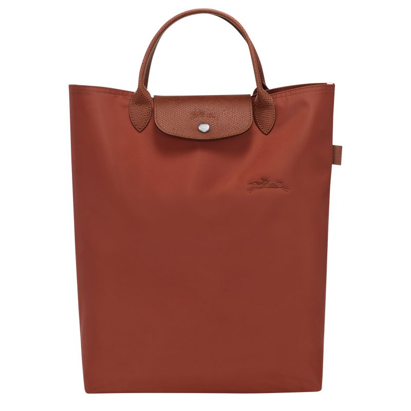 Women Longchamp Le Pliage Green M Tote Bag Brown | Ireland-624ZGTFJW