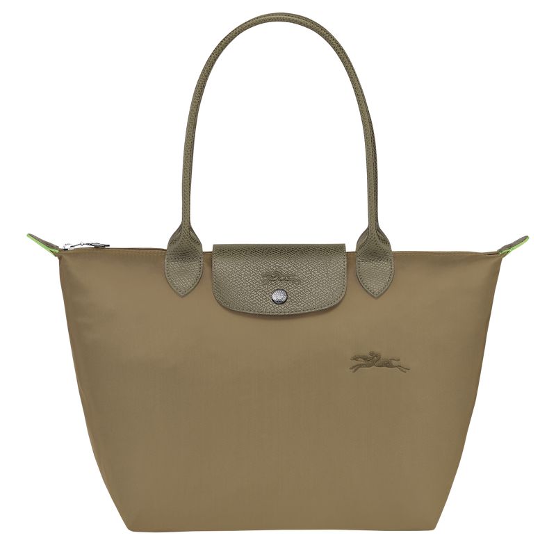 Women Longchamp Le Pliage Green M Tote Bag Olive | Ireland-570XQSAMT