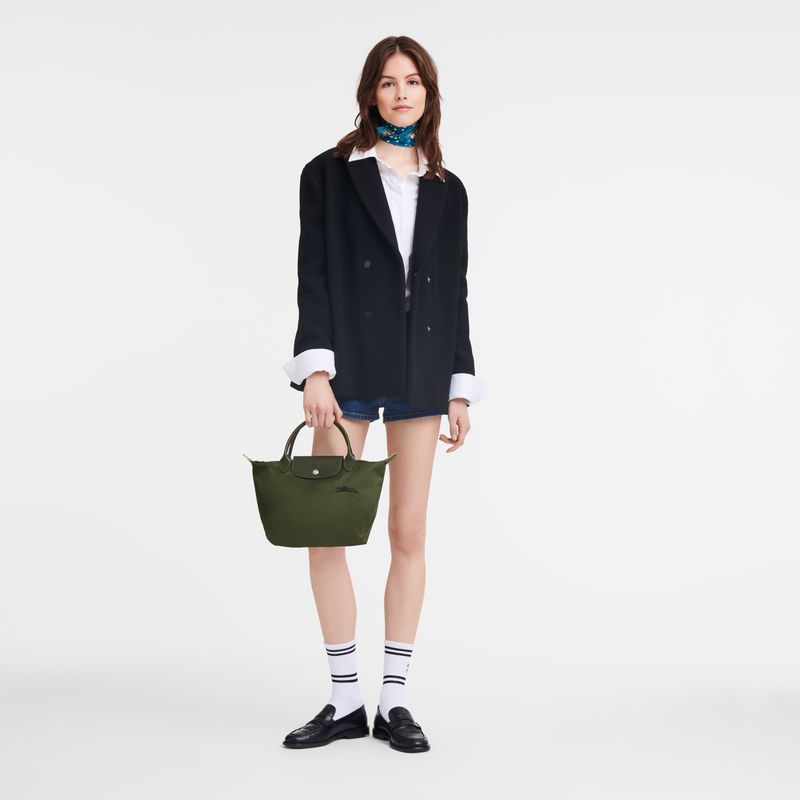 Women Longchamp Le Pliage Green S Handbag Dark Green | Ireland-153OFIRCT