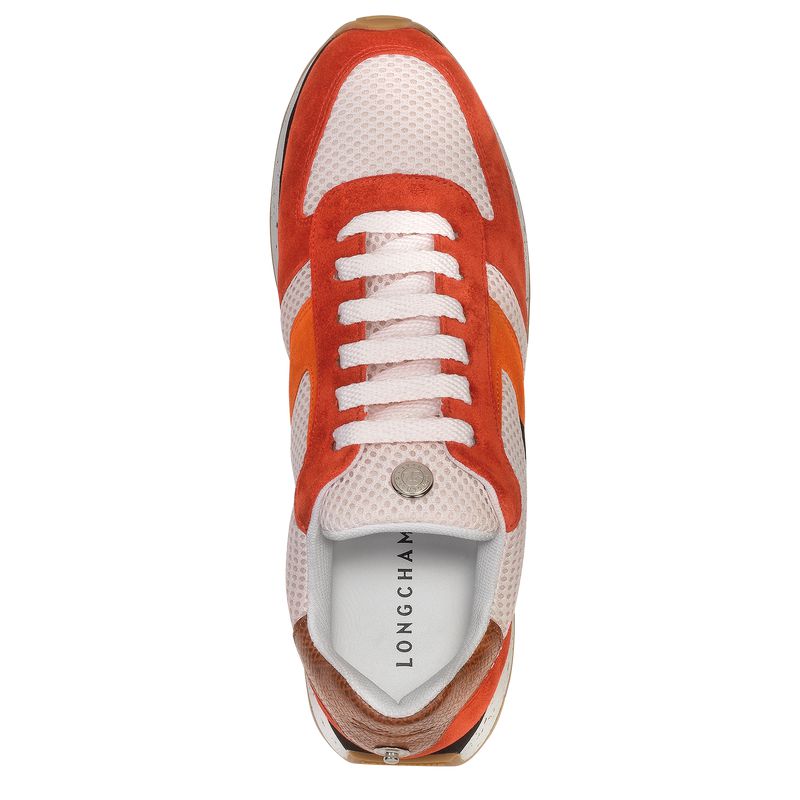 Women Longchamp Le Pliage Green Sneakers Red / Orange | Ireland-607TFJKCO