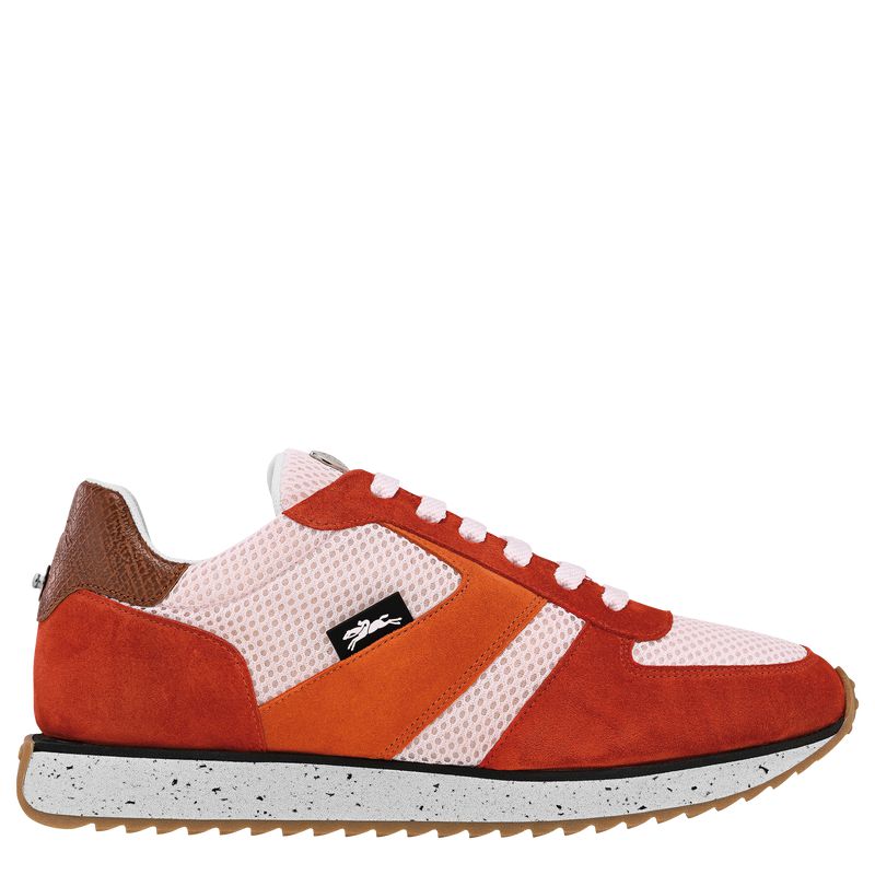 Women Longchamp Le Pliage Green Sneakers Red / Orange | Ireland-607TFJKCO