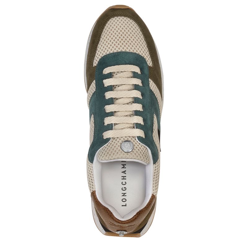 Women Longchamp Le Pliage Green Sneakers Olive / Blue | Ireland-657XPJBQY
