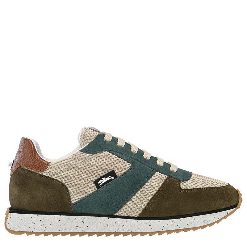 Women Longchamp Le Pliage Green Sneakers Olive / Blue | Ireland-657XPJBQY