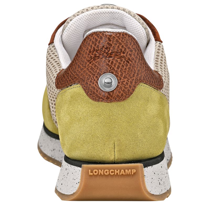 Women Longchamp Le Pliage Green Sneakers Light Green / Brown | Ireland-907XOZFTE