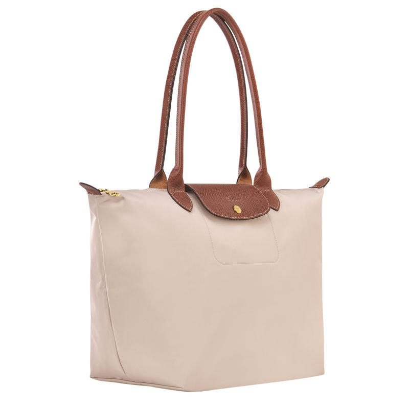Women Longchamp Le Pliage Original L Tote Bag Beige | Ireland-836CFDPEJ