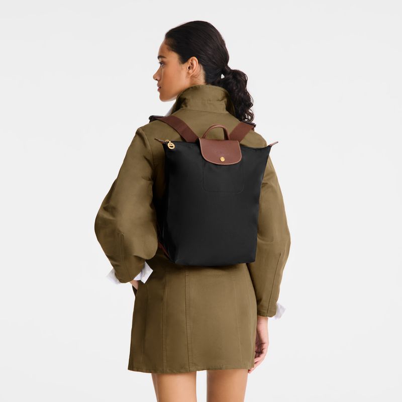 Women Longchamp Le Pliage Original M Backpack Black | Ireland-103ILNBJM