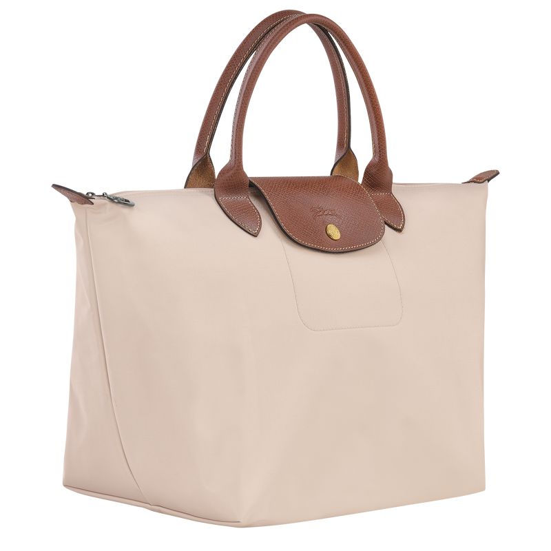 Women Longchamp Le Pliage Original M Handbag Beige | Ireland-293KIYUHQ