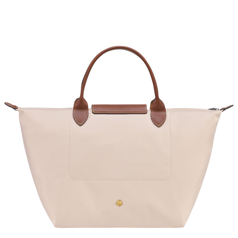 Women Longchamp Le Pliage Original M Handbag Beige | Ireland-293KIYUHQ