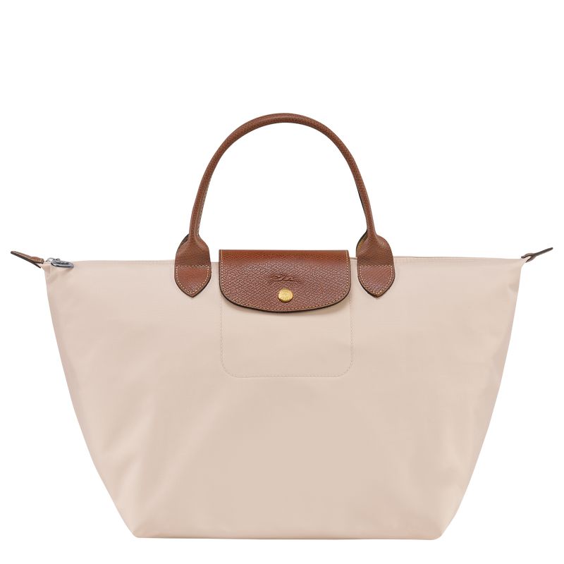 Women Longchamp Le Pliage Original M Handbag Beige | Ireland-293KIYUHQ