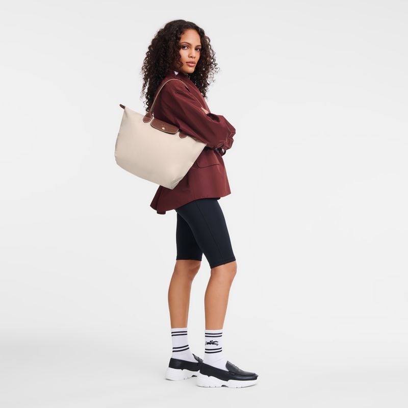 Women Longchamp Le Pliage Original M Tote Bag Beige | Ireland-397GPOTUQ