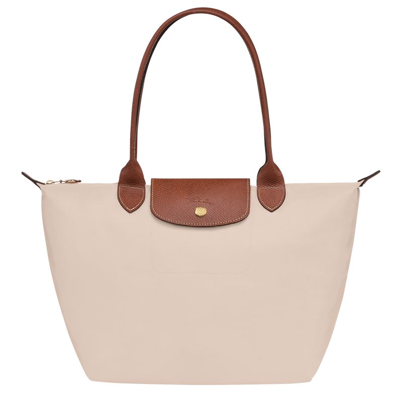 Women Longchamp Le Pliage Original M Tote Bag Beige | Ireland-397GPOTUQ