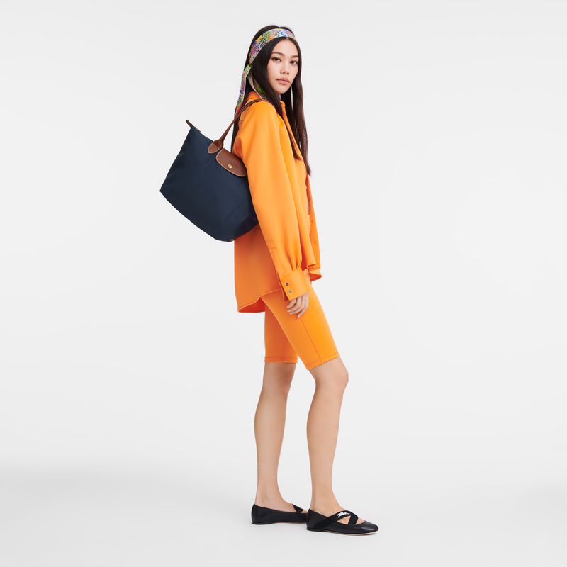 Women Longchamp Le Pliage Original M Tote Bag Navy | Ireland-590IRNYLE