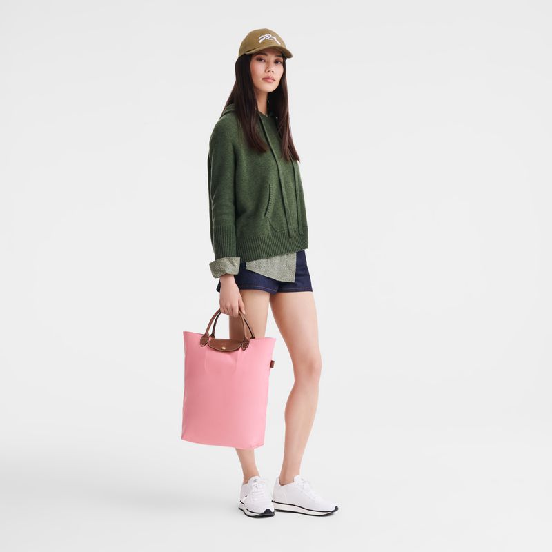 Women Longchamp Le Pliage Original M Tote Bag Pink | Ireland-608QUVDAK